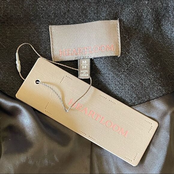 HEARTLOOM wool blend black silver cropped jacket NWT, size M - Picture 3 of 8